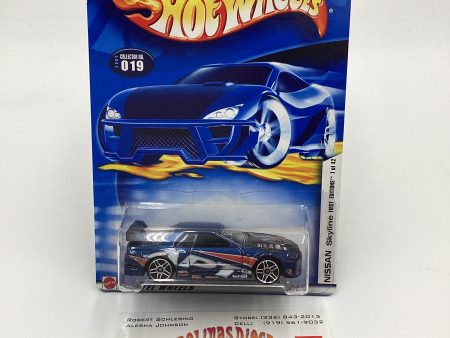 2002 Hot Wheels First Editions #019 Nissan Skyline Blue HTF PR5 Wheels W Protector SR Supply