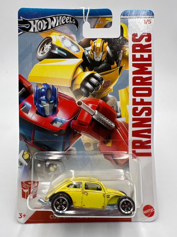 2024 Hot Wheels Transformers #1 Custom Volkswagen Beetle Yellow 159H For Sale