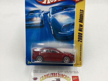 2008 Hot wheels #23 2008 Lancer Evolution Red 92D Online Sale