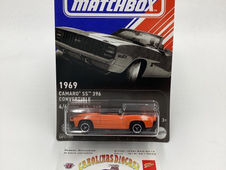 2024 Matchbox American Convertibles #4 1969 Camaro SS 396 Covertible Orange 162F Online Hot Sale