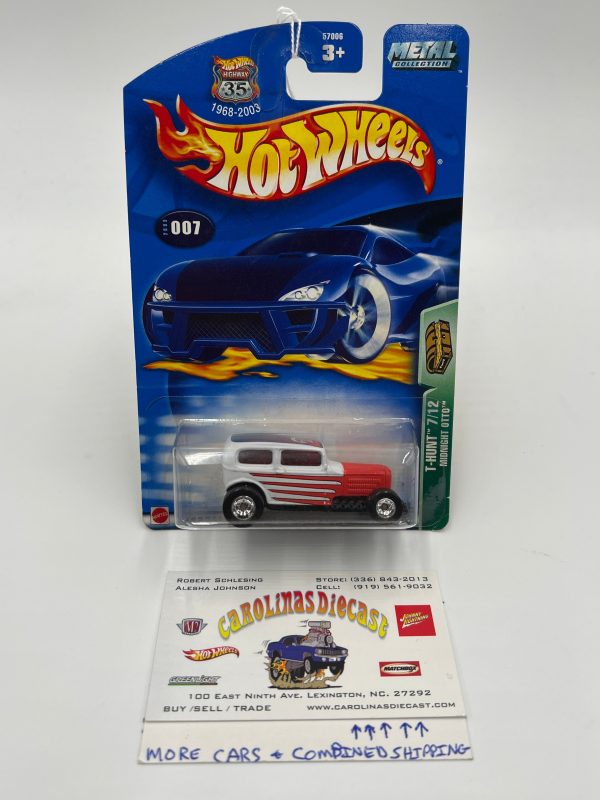 2003 Hot Wheels Real Rider T-Hunt #7 Midnight Otto White Red Loose Blister 274H Online now