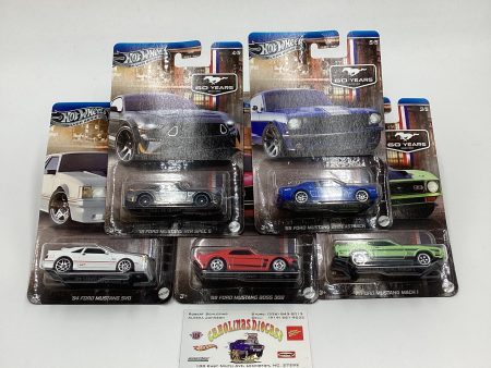 2024 Hot Wheels Silver Series 60 Years Full Set Mustang SVO Boss 302 Mach 1 RTR Fastback Cheap