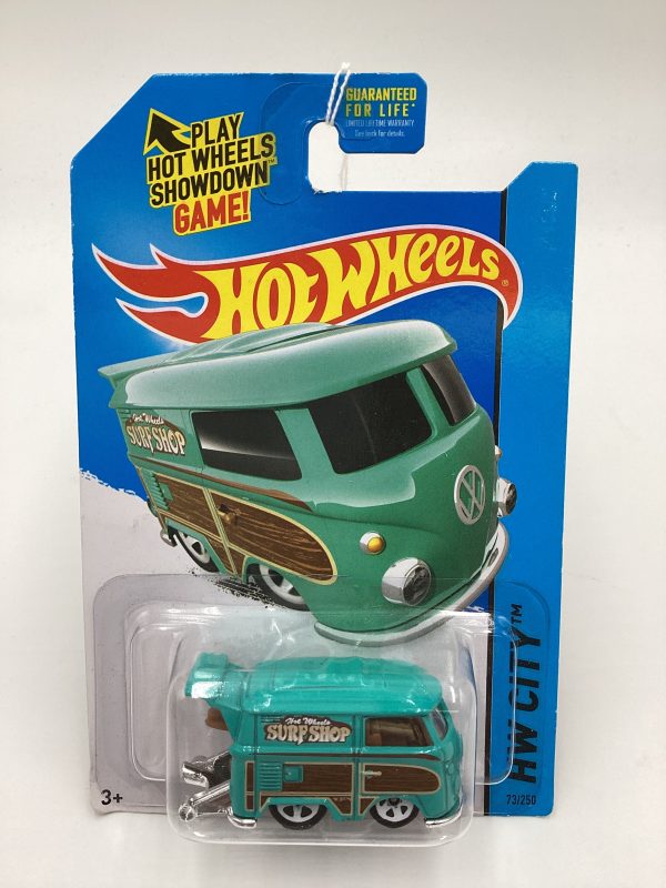 2015 Hot Wheels #73 Volkswagen Kool Kombi Surf Shop Turquoise Hot on Sale