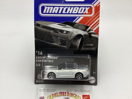 2024 Matchbox American Convertibles #3 16 Chevy Camaro Convertible White 162E For Discount