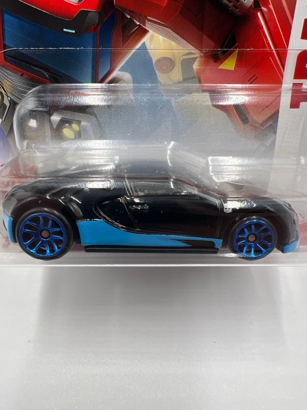 2024 Hot Wheels Transformers #4 Bugatti Veyron Black Blue 159i Online