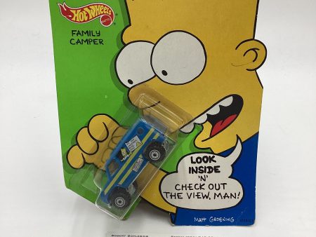 1990 Hot Wheels The Simpson Family Camper Blue Online now