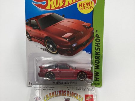 2015 Hot Wheels #205 96 Nissan 180SX Type X Red 80A Sale