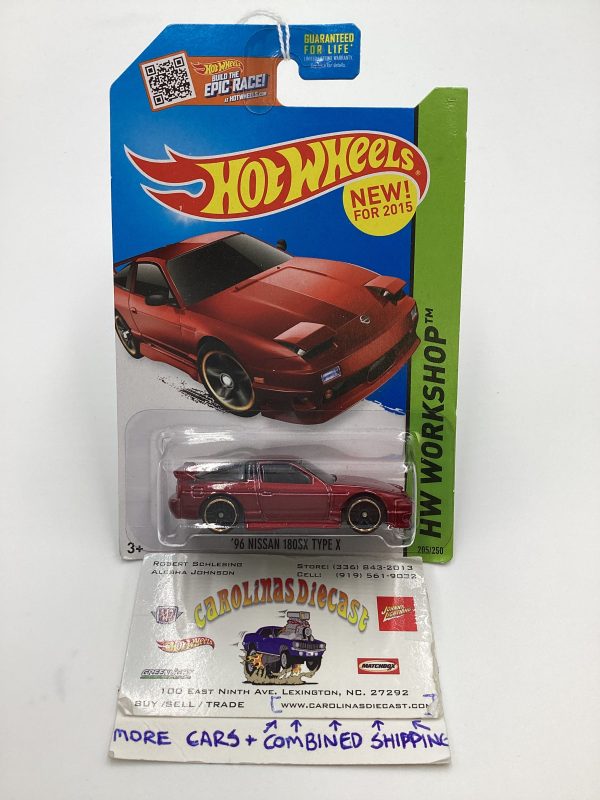 2015 Hot Wheels #205 96 Nissan 180SX Type X Red 80A Sale