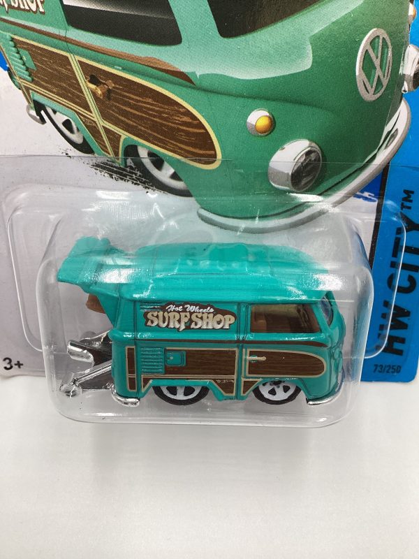 2015 Hot Wheels #73 Volkswagen Kool Kombi Surf Shop Turquoise Hot on Sale