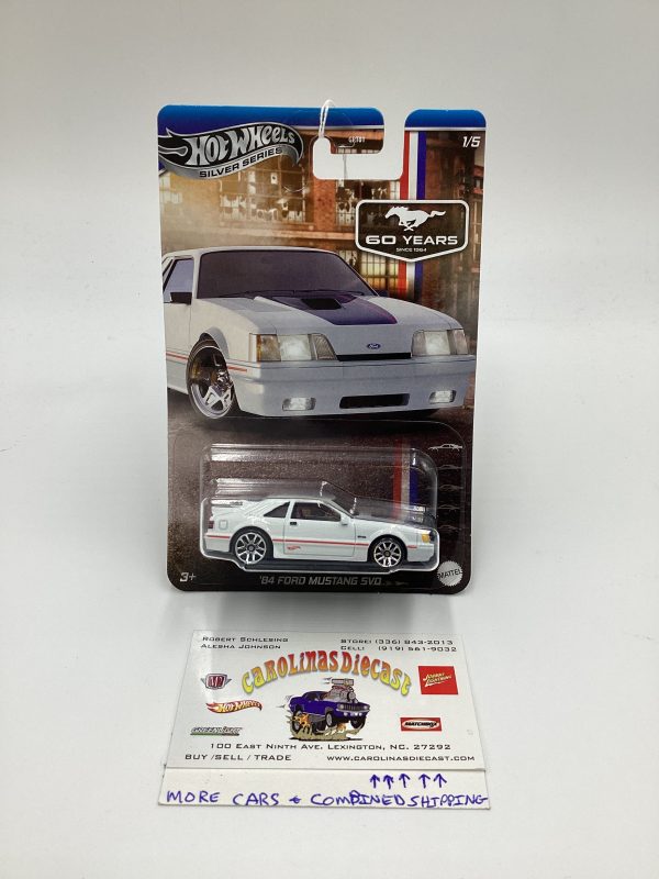 2024 Hot Wheels Silver Series 60 Years Mustang #1 84 Ford Mustang SVO White 151A Discount