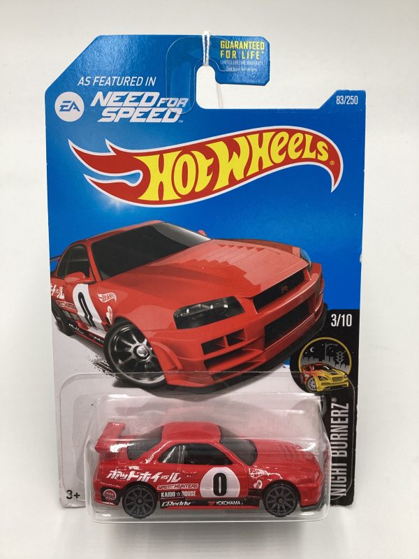 2016 Hot Wheels #83 Nissan Skyline GT-R Need for Speed R34 (SR) For Sale