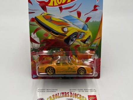 Hot Wheels 77 Pontiac Firebird T A Orange Wheel Swap Custom On Card W Protector Hot on Sale