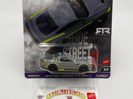 2024 Hot Wheels Car Culture Slide Street 2 #5 18 Ford Mustang RTR Spec 5 Gray 241E For Sale