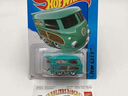 2015 Hot Wheels #73 Volkswagen Kool Kombi Surf Shop Turquoise Hot on Sale