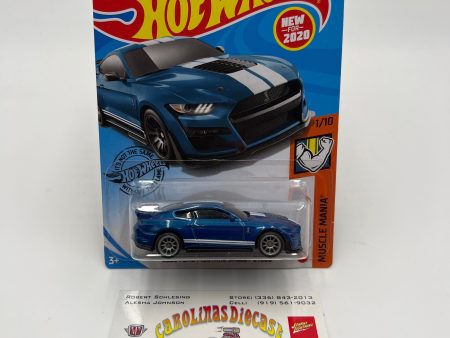 Hot Wheels 2020 Ford Mustang Shelby GT500 Blue Wheel Swap Custom On Card W Protector For Sale