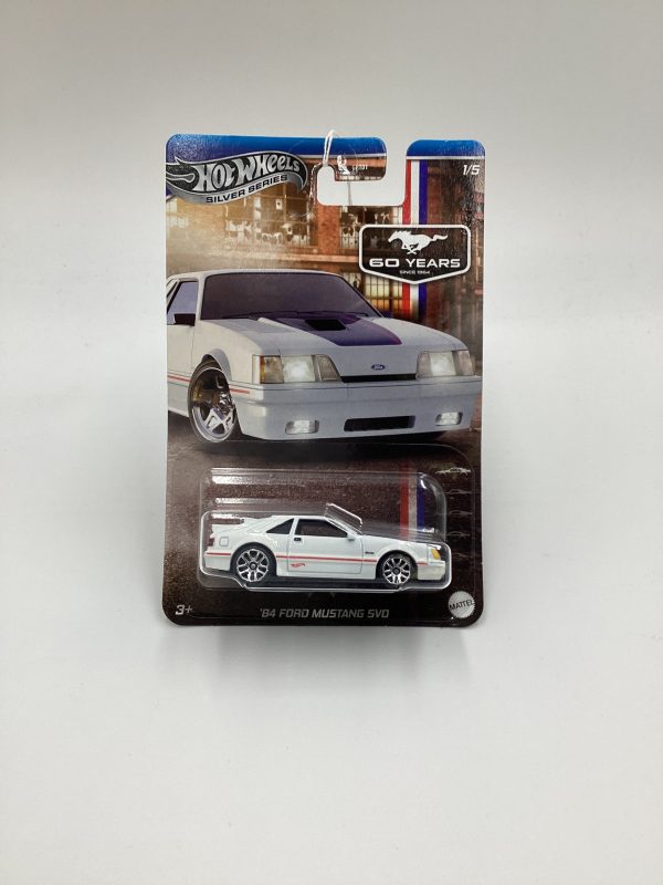 2024 Hot Wheels Silver Series 60 Years Mustang #1 84 Ford Mustang SVO White 151A Discount