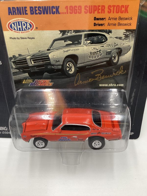 Johnny Lightning Racing Machines Arnie Beswick 1969 Super Stock Orange 222H Online Sale