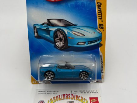 2009 Hot Wheels New Models #3 Corvette C6 Blue 13A For Cheap