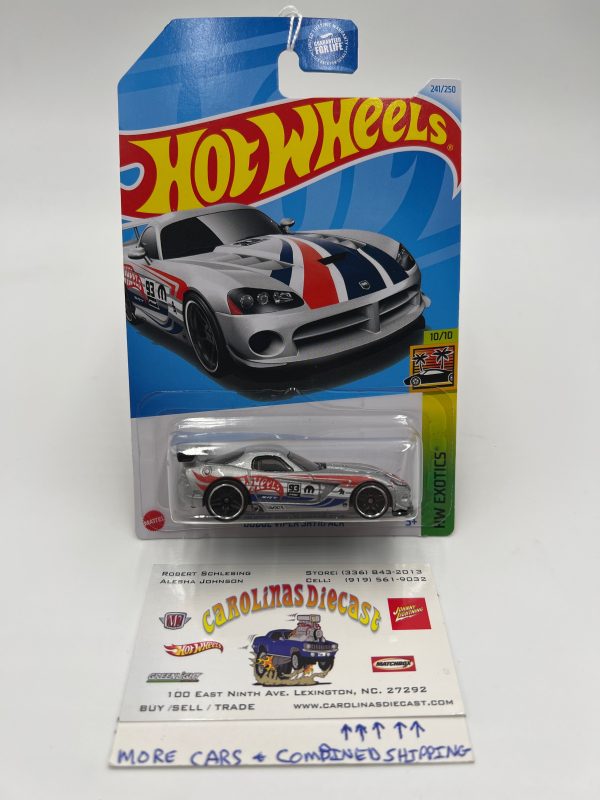 2024 Hot Wheels Q Case #241 Dodge Viper SRT10 ACR Silver For Discount