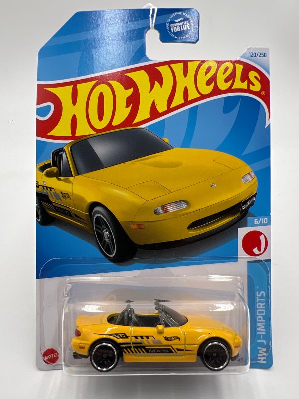 2024 Hot Wheels Q Case #120 91 Mazda MX-5 Miata Yellow 85F Hot on Sale