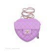 Chanel Large Heart Bag Purple Lambskin Gold Hardware 22S Online now