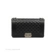 Chanel Quilted Medium Boy Black Lambskin Ruthenium Hardware For Discount