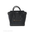 Celine Nano Luggage in Black Calfskin Antique Gold Hardware Sale