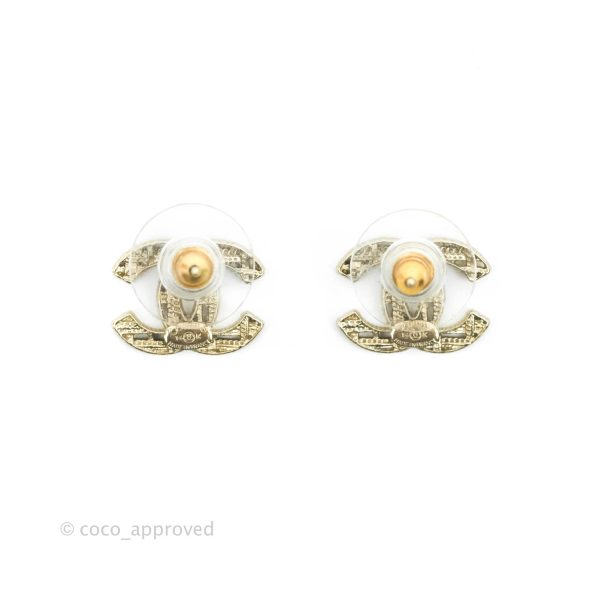 Chanel CC Earrings Gold Tone 14K Online