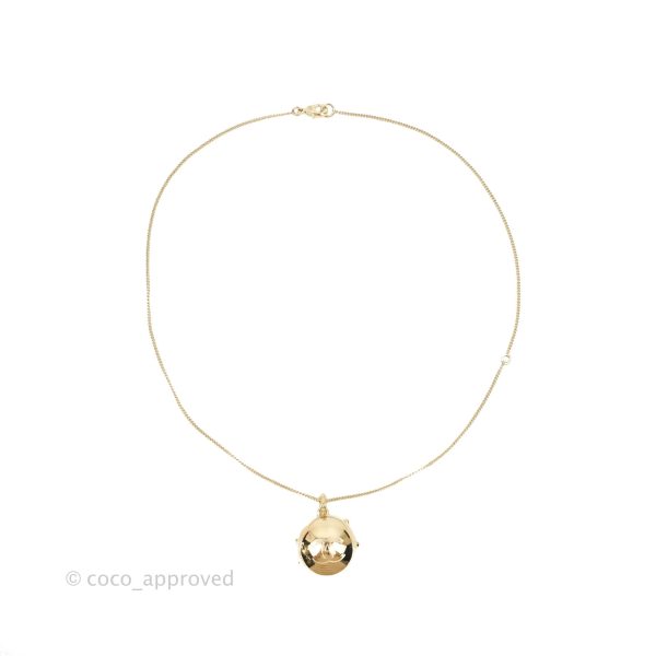 Chanel CC Locket Necklace Gold Tone 21S Online Hot Sale