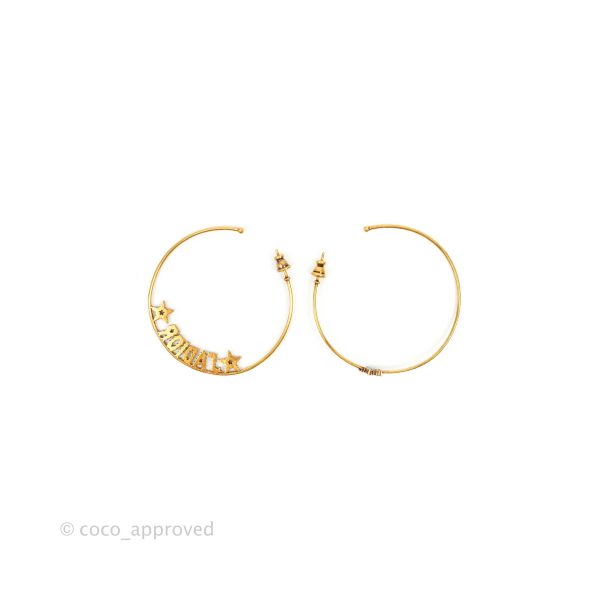 Dior J’adore Hoops Earrings Antique Gold Online now