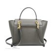 Celine Micro Belt Bag Grey Grained Calfskin Gold Hardware For Cheap