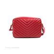 Saint Laurent Lou Quilted Camera Bag Red Calfskin Gold Hardware For Cheap