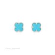 Van Cleef & Arpels Sweet Alhambra Earrings Turquoise White Gold Cheap