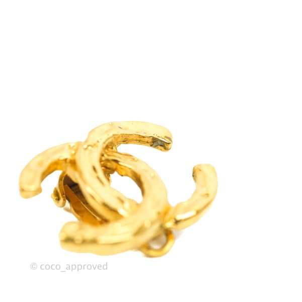 Chanel Vintage CC Clip On Earrings Gold Tone For Discount