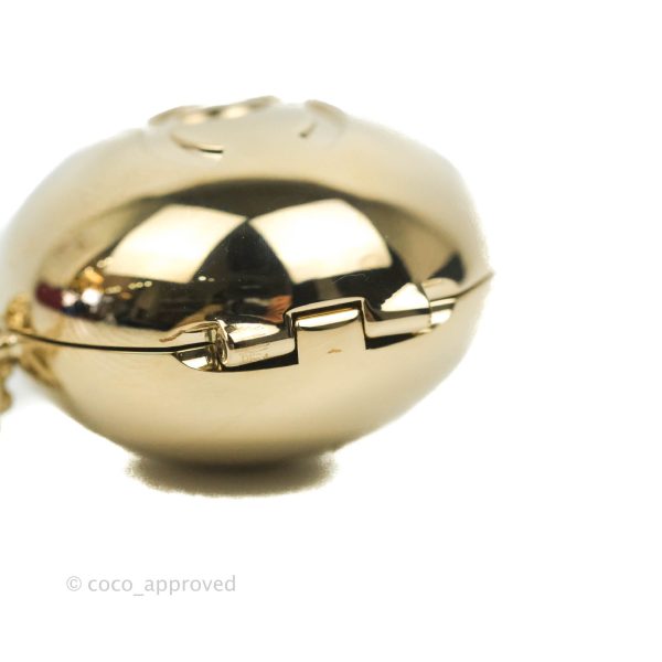 Chanel CC Locket Necklace Gold Tone 21S Online Hot Sale