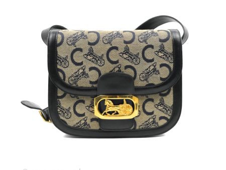 Celine Macadam Horse Carriage Bag Navy Gold Hardware Online