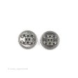 Chanel CC Crystal Black Resin Round Earrings Gun Metal 16S Online