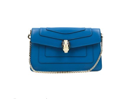 Bvlgari Serpenti Forever Mini Bag in Blue Gold Hardware For Discount