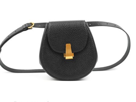 Bottega Veneta Palmellato Rounded Belt Bag Calfskin Black Online Sale