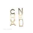 Chanel Letter Cha-Nel Logo Drop Earrings Gold Tone 19S Sale