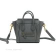 Celine Nano Luggage Grey Grained Calfskin Gold Hardware Discount