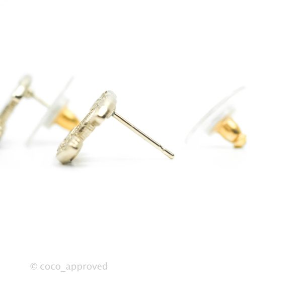 Chanel CC Earrings Gold Tone 14K Online