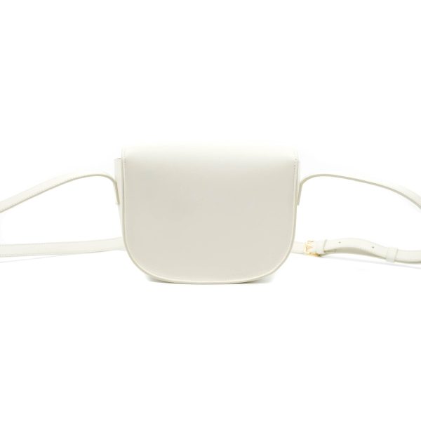 Celine Folco Cuir Triomphe White Smooth Calfskin For Sale