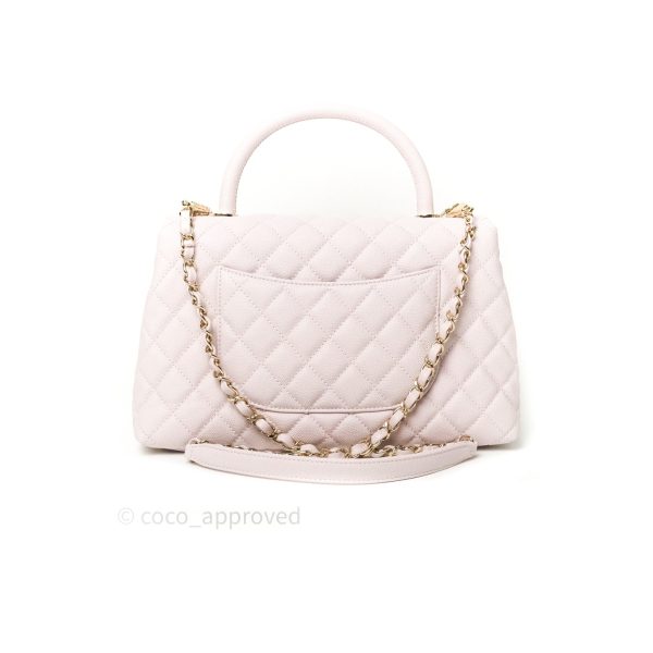 Chanel Small Coco Handle Quilted Lilac Pink Light Gold Hardware Hot on Sale