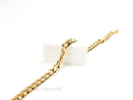 1.5cm Trimmed Aluminium Chain (Gold) Hot on Sale