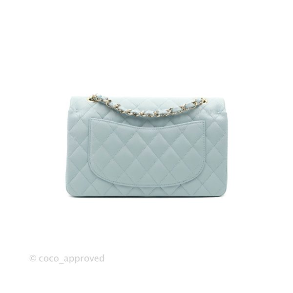 Chanel Small Classic Quilted Flap Light Blue Caviar Gold Hardware Supply