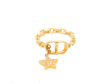 Dior Petit CD Ring Pink Crystals Rose Gold-Finish Metal Online