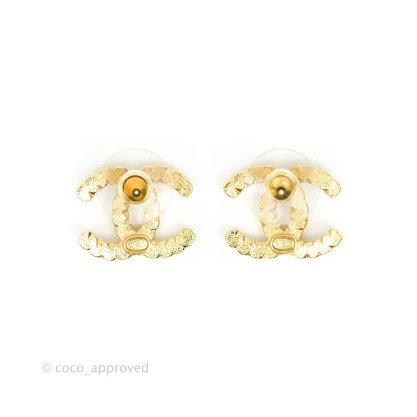 Chanel Pearl Crystal CC Earrings Gold Tone 21V Online Sale