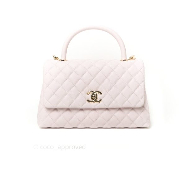 Chanel Small Coco Handle Quilted Lilac Pink Light Gold Hardware Hot on Sale