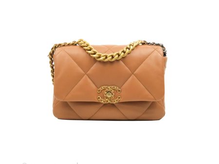 Chanel 19 Small Caramel Dark Beige Lambskin Mixed Hardware 21K Discount